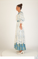  Photos Woman in Historical Dress 29 15th century Historical clothing a poses white dress whole body 0003.jpg